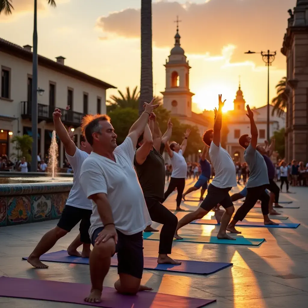Hombre utilizando equipo de rehabilitación en un centro deportivo.