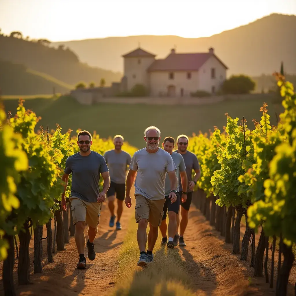 Hombre realizando ejercicios de estiramiento en un parque.